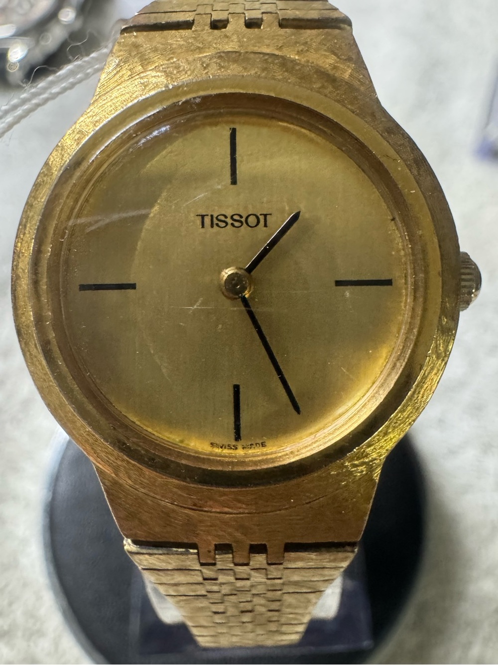 #140 Tissot Gold-Tone Minimal Dial Bracelet Watch